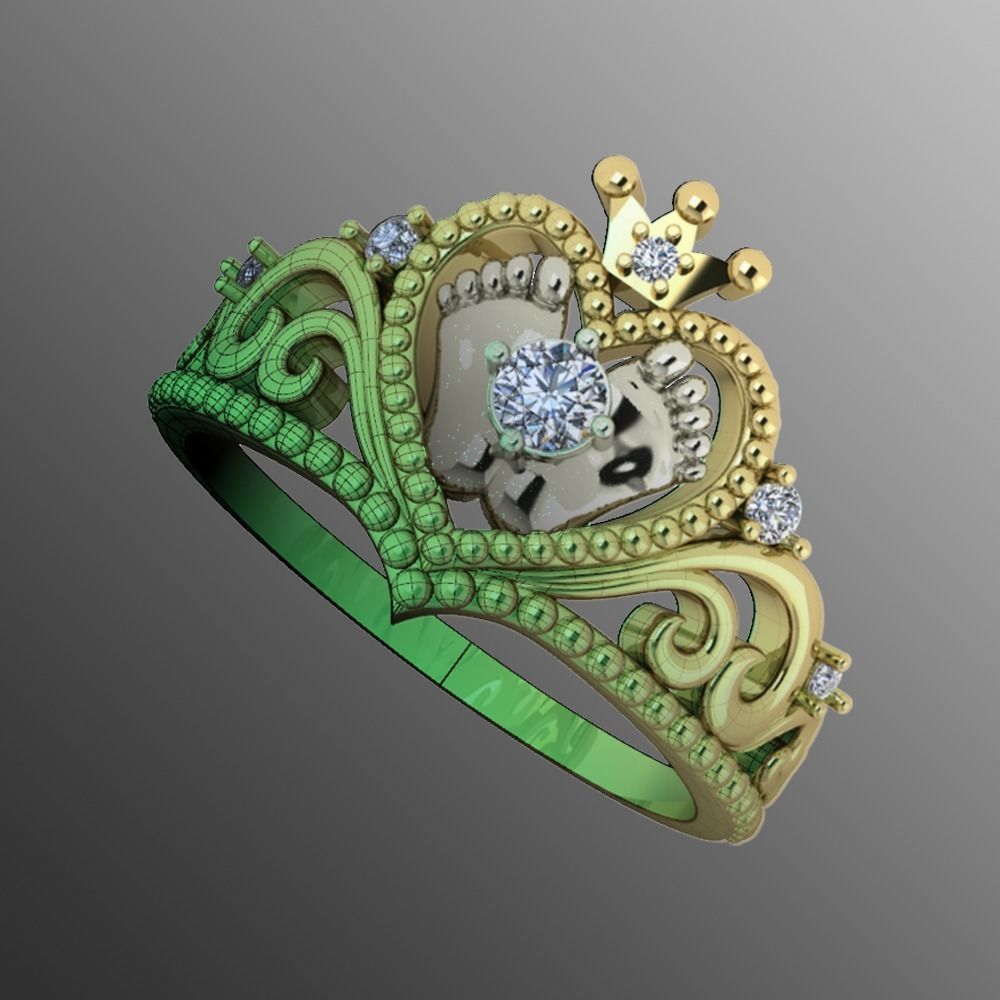 Ring dp 34 3D print model_1