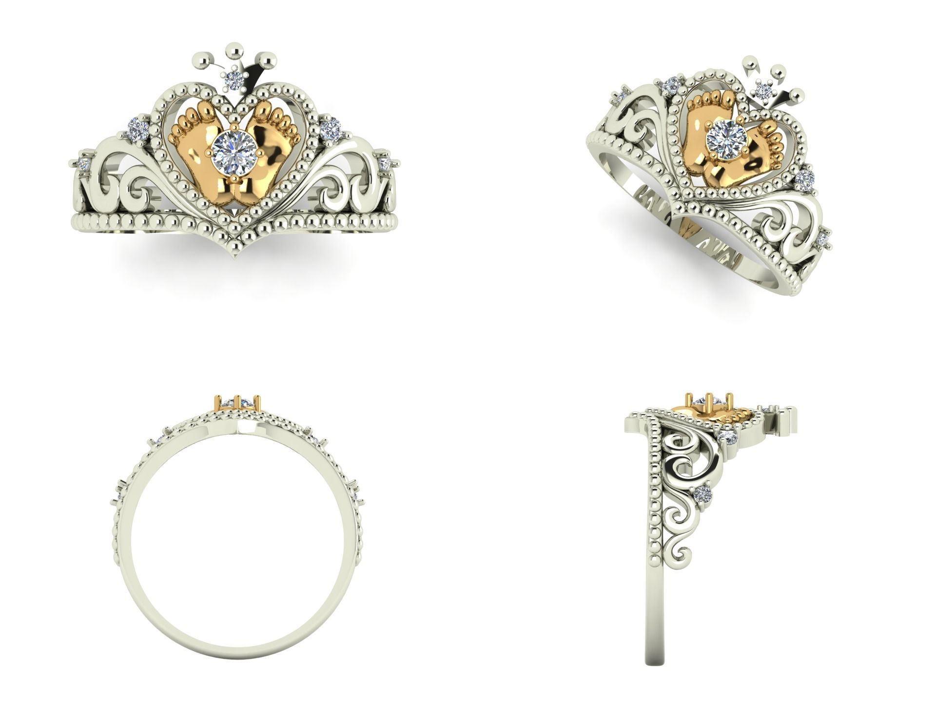 Ring dp 34 3D print model_3