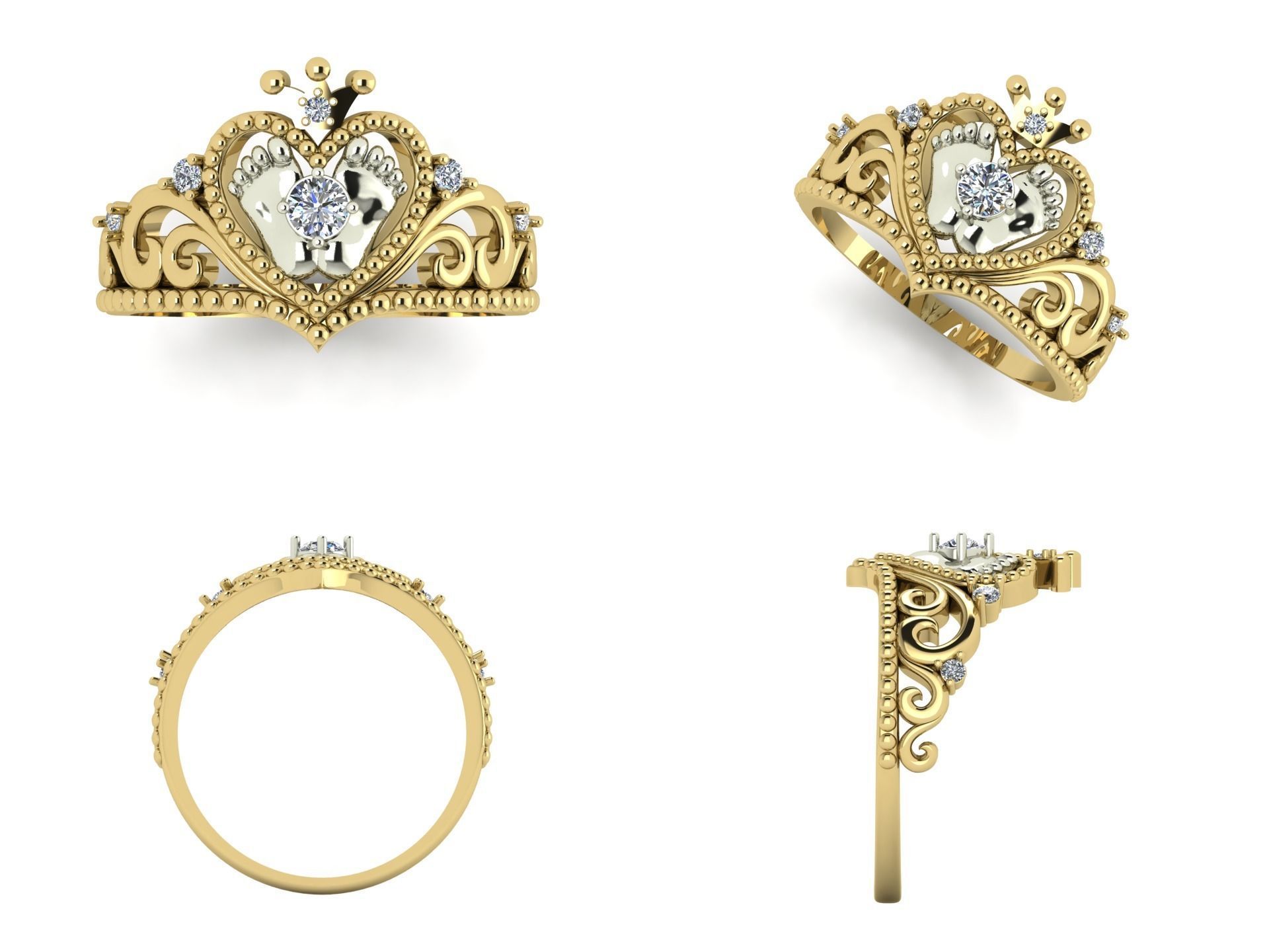 Ring dp 34 3D print model_4