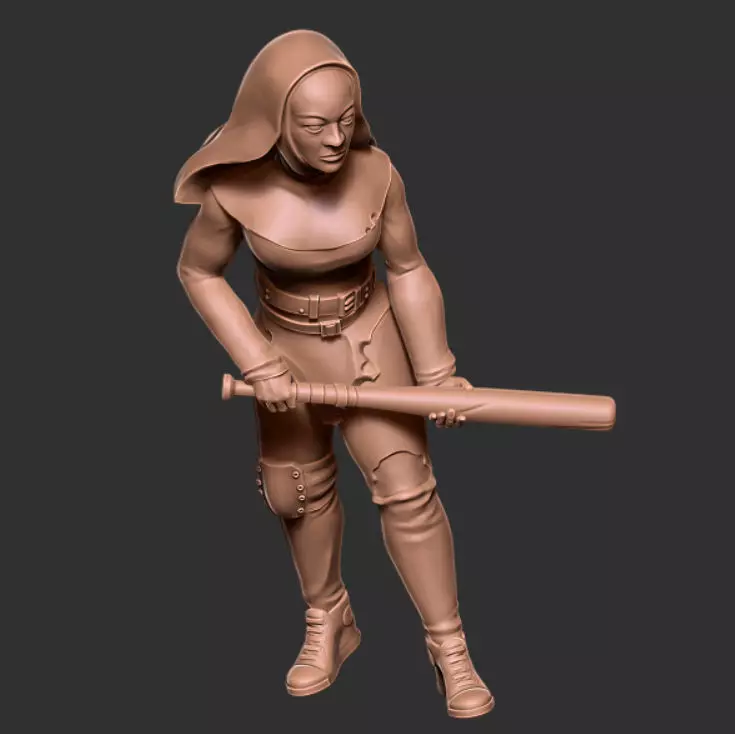 Zombie Apocalypse Nun Free 3D print model