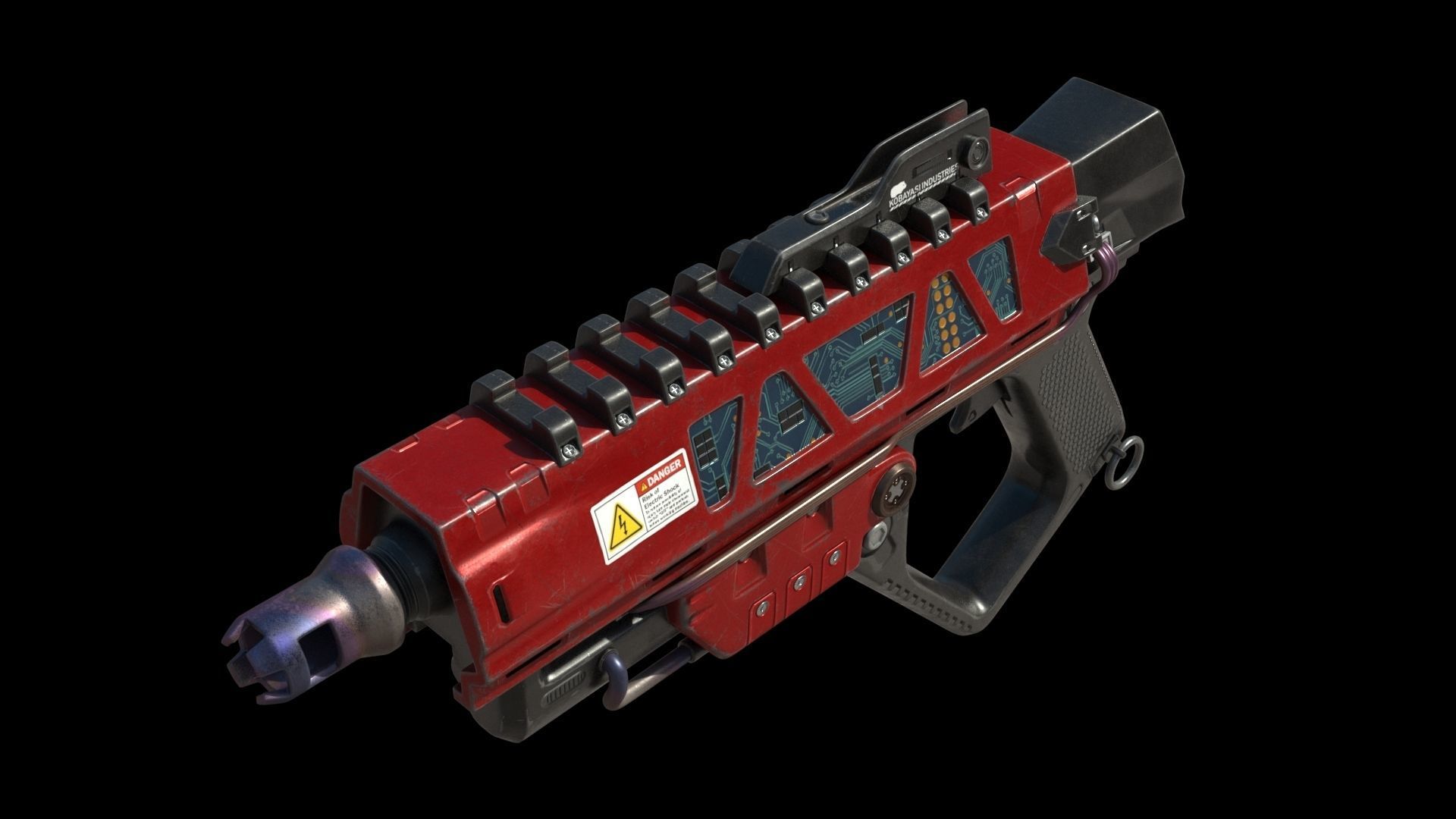 Scifi weapon 3D model_3