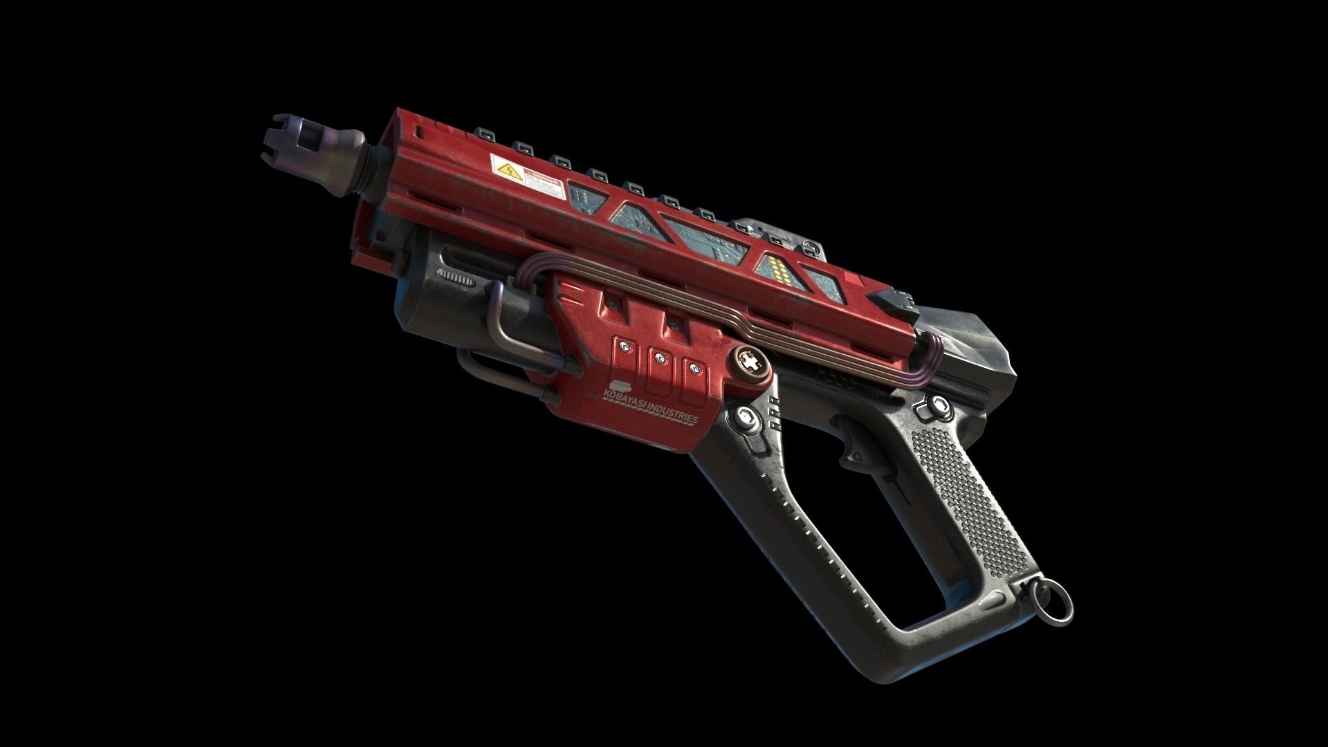 Scifi weapon 3D model_2