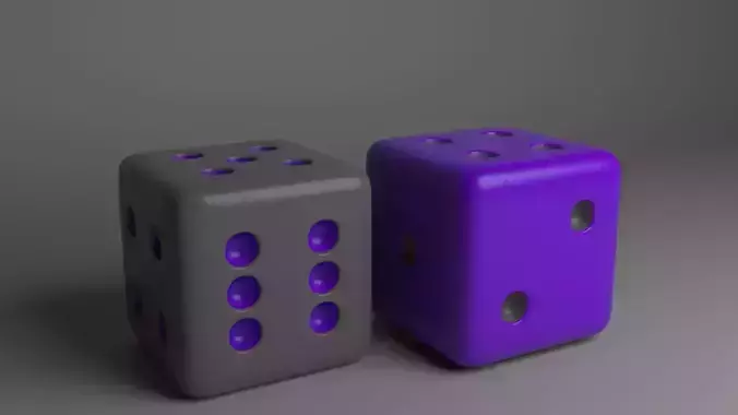 High-Poly Dice two