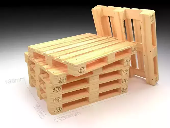 Palete EUR EUROPA 3D model