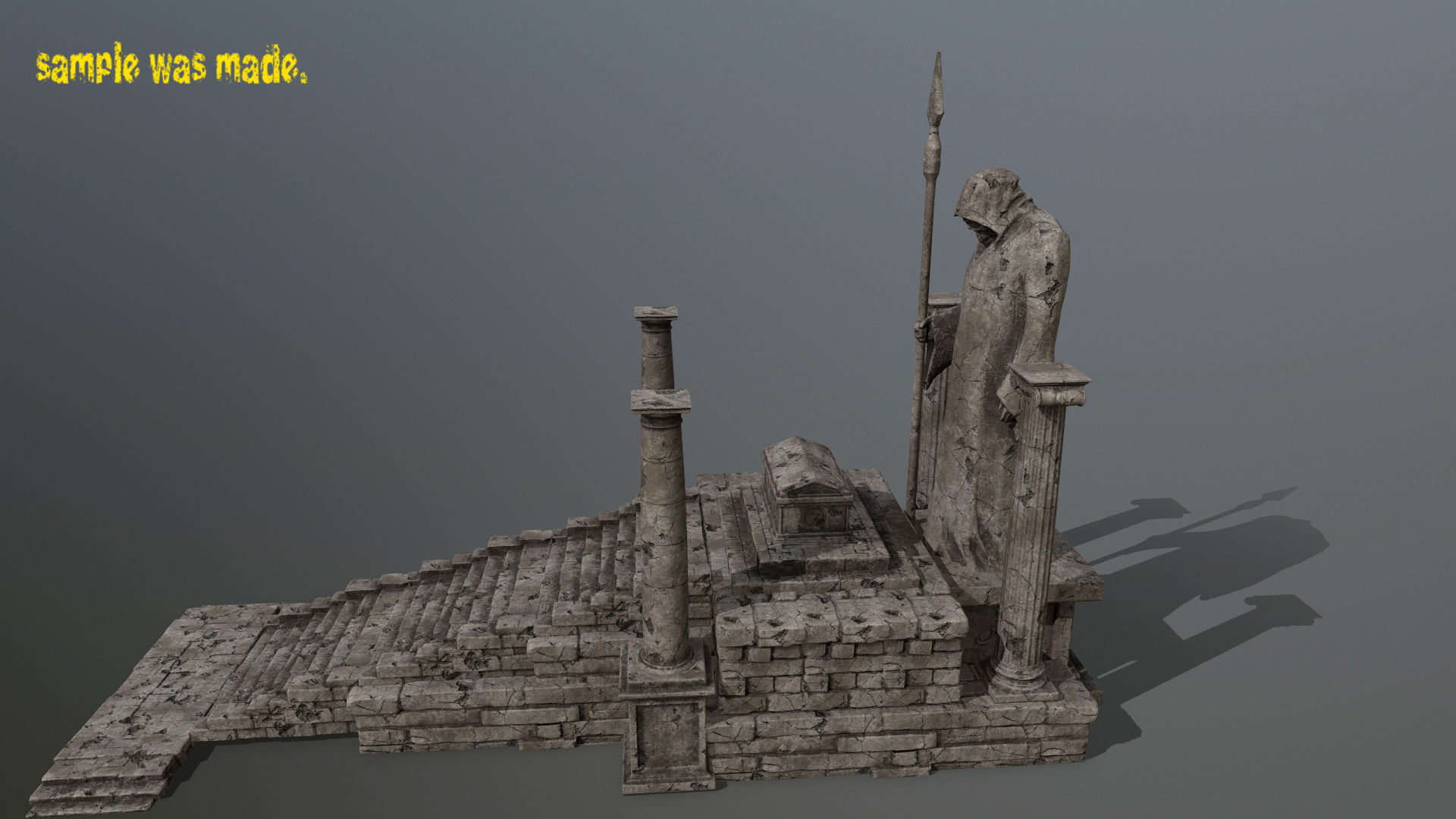 old ruin set 1 Low-poly 3D model_8