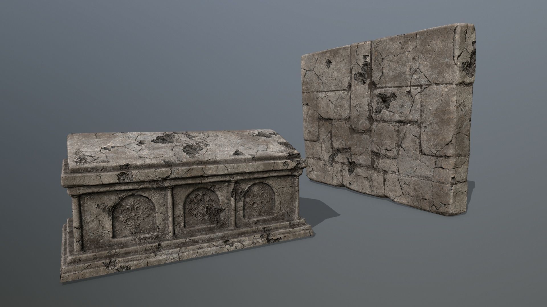 old ruin set 1 Low-poly 3D model_23