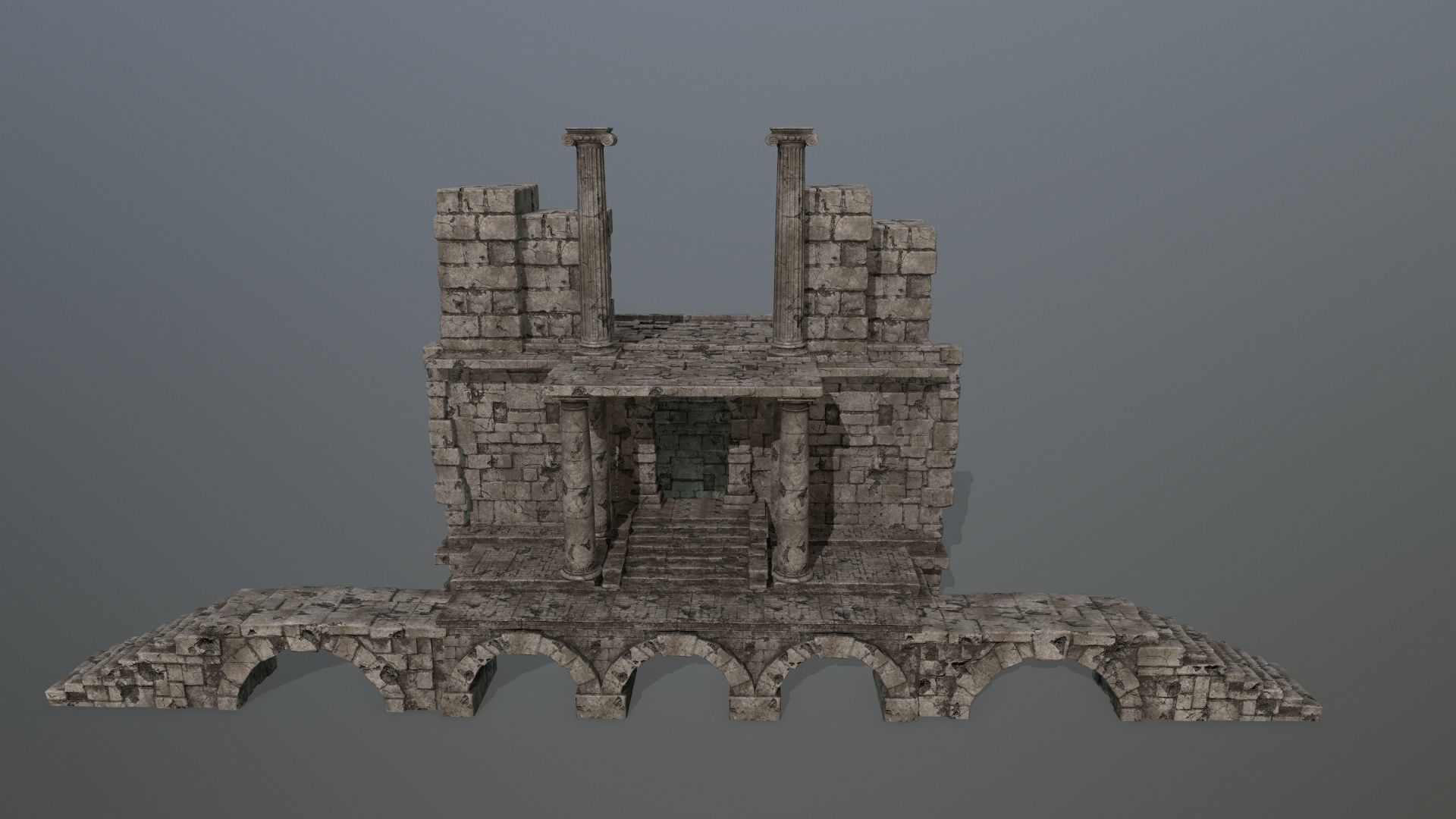 old ruin set 1 Low-poly 3D model_17