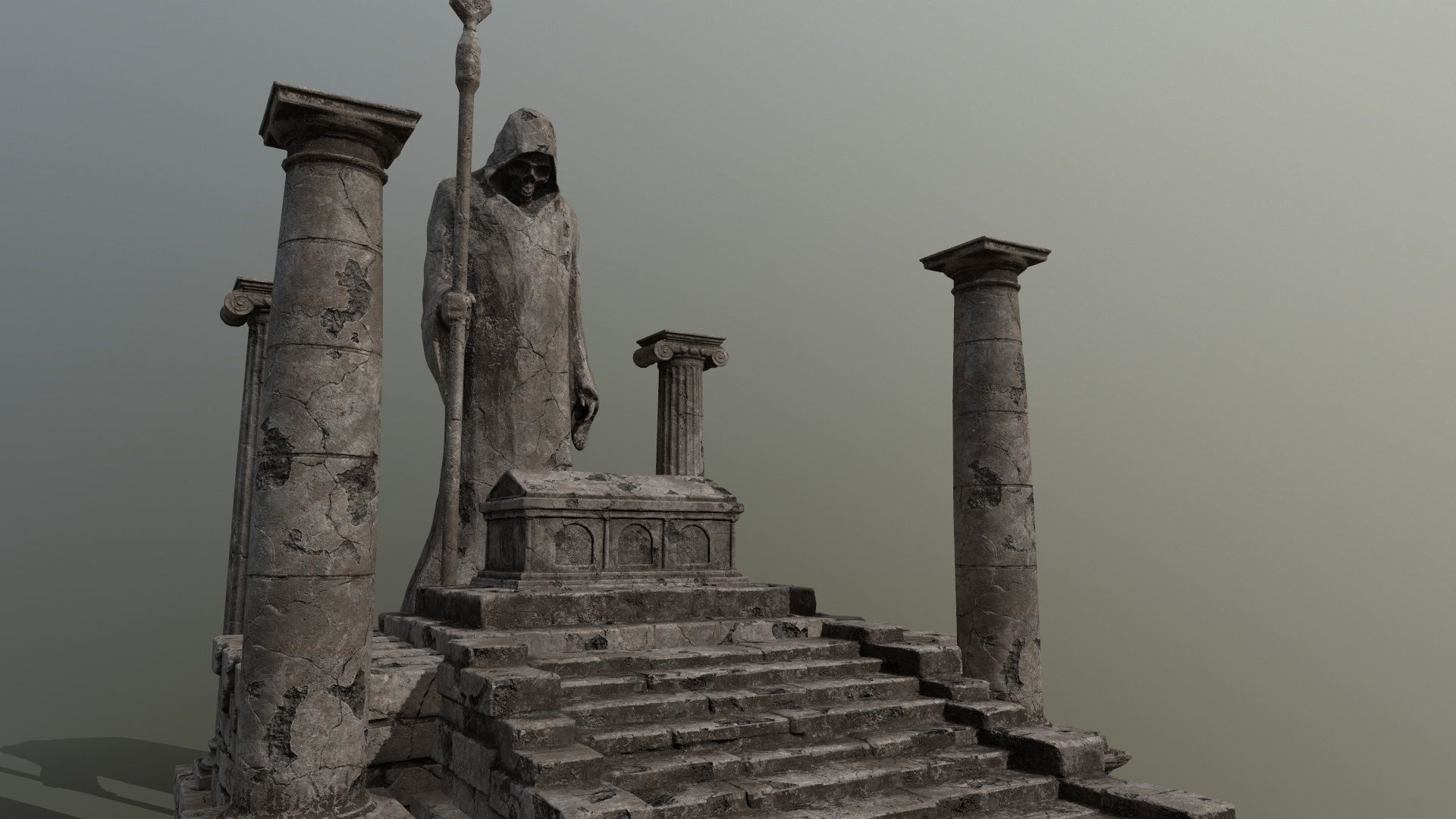 old ruin set 1 Low-poly 3D model_11