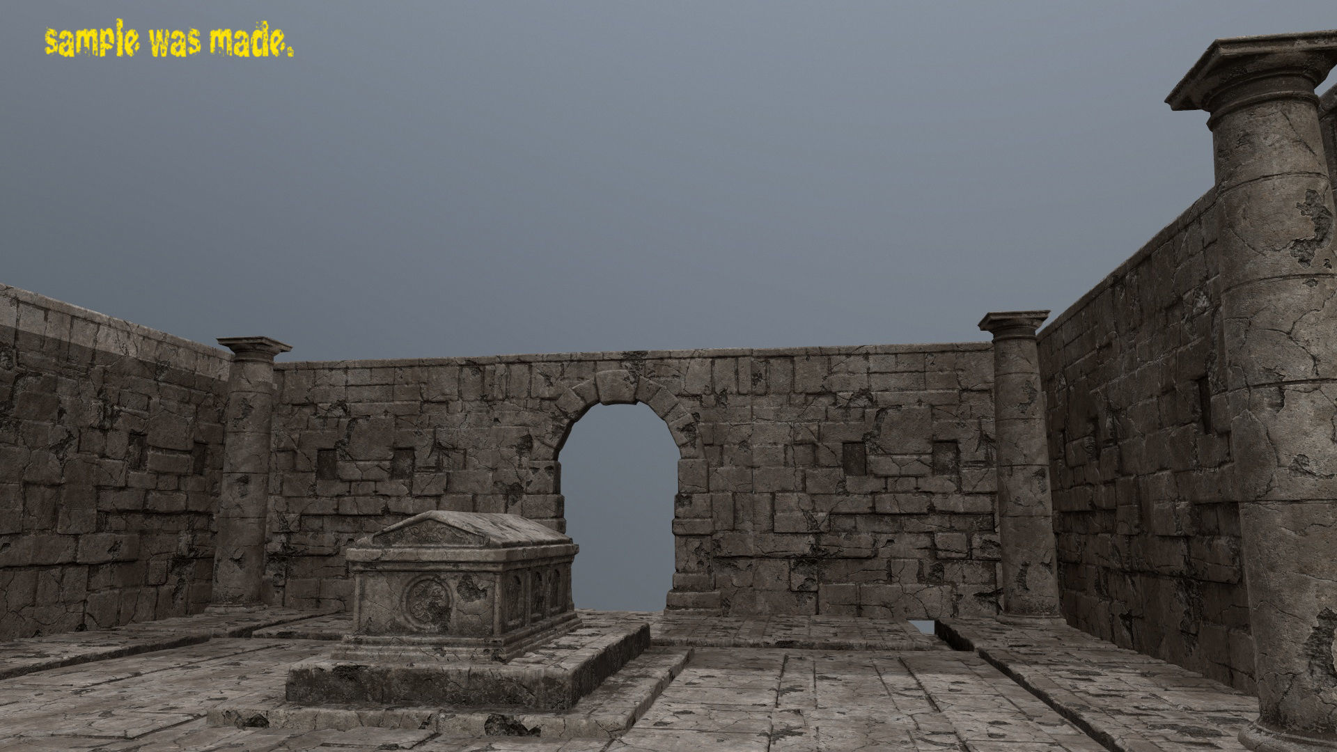 old ruin set 1 Low-poly 3D model_12