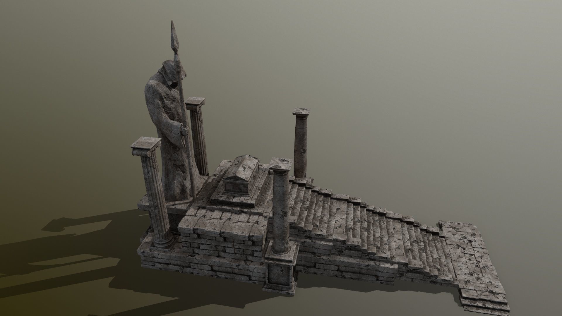 old ruin set 1 Low-poly 3D model_10