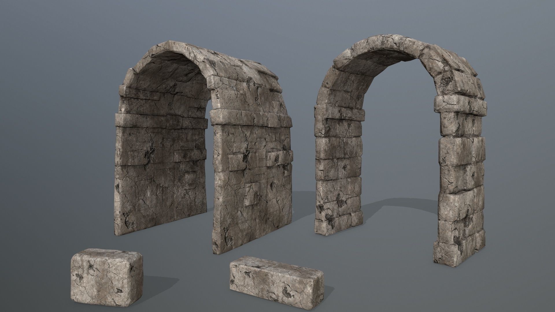 old ruin set 1 Low-poly 3D model_22
