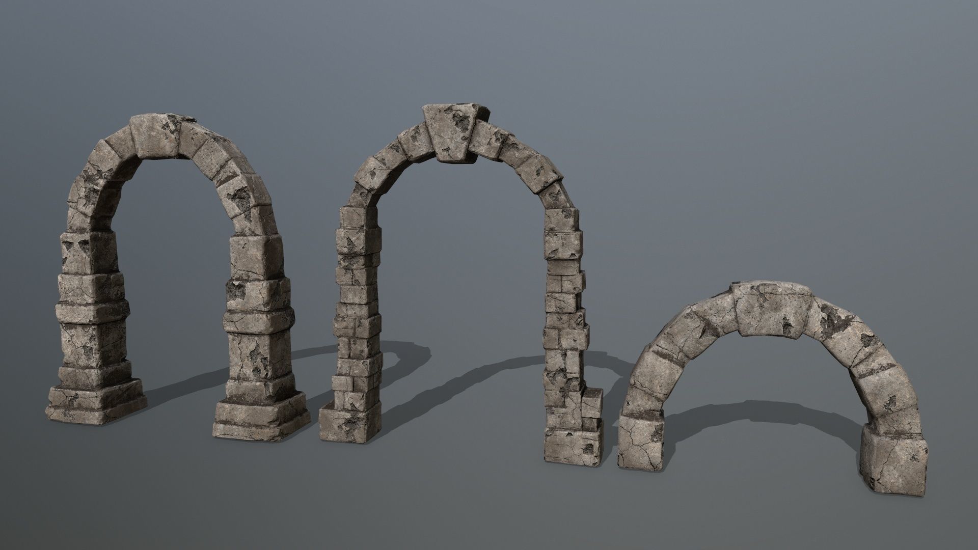 old ruin set 1 Low-poly 3D model_14