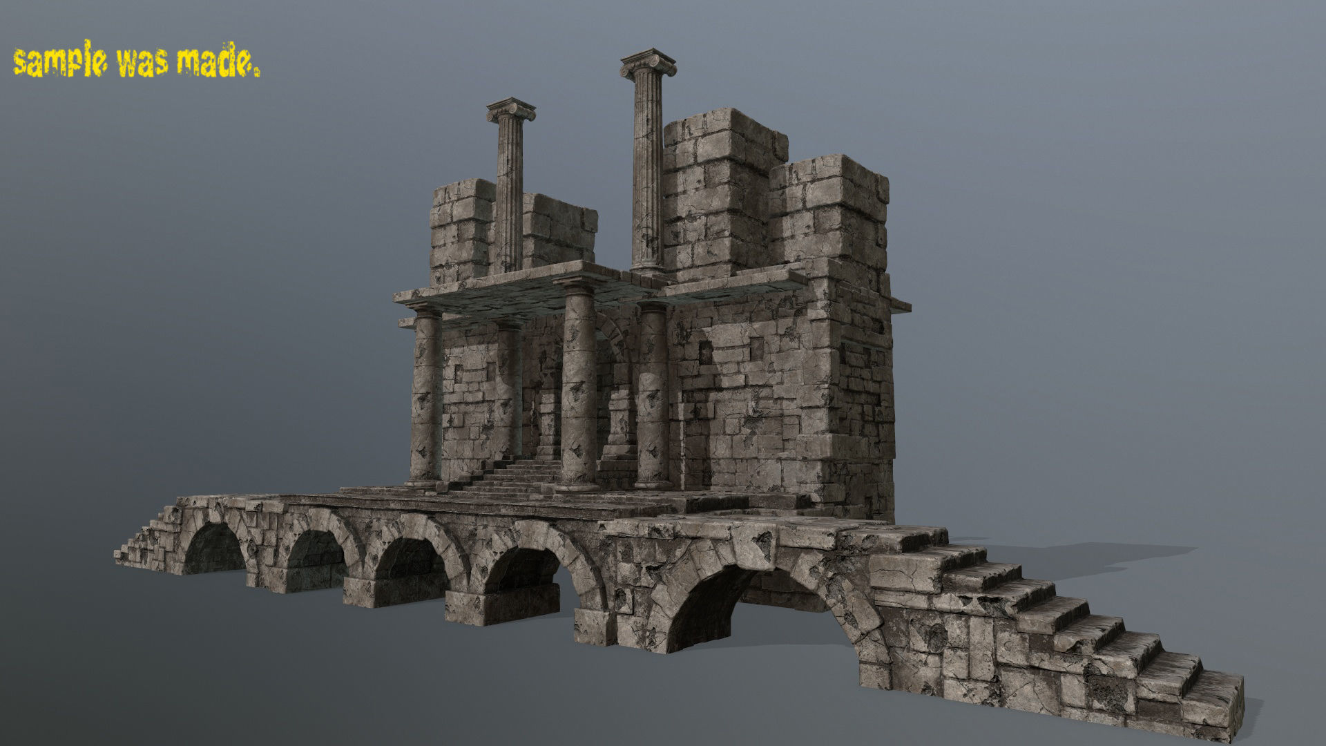 old ruin set 1 Low-poly 3D model_7
