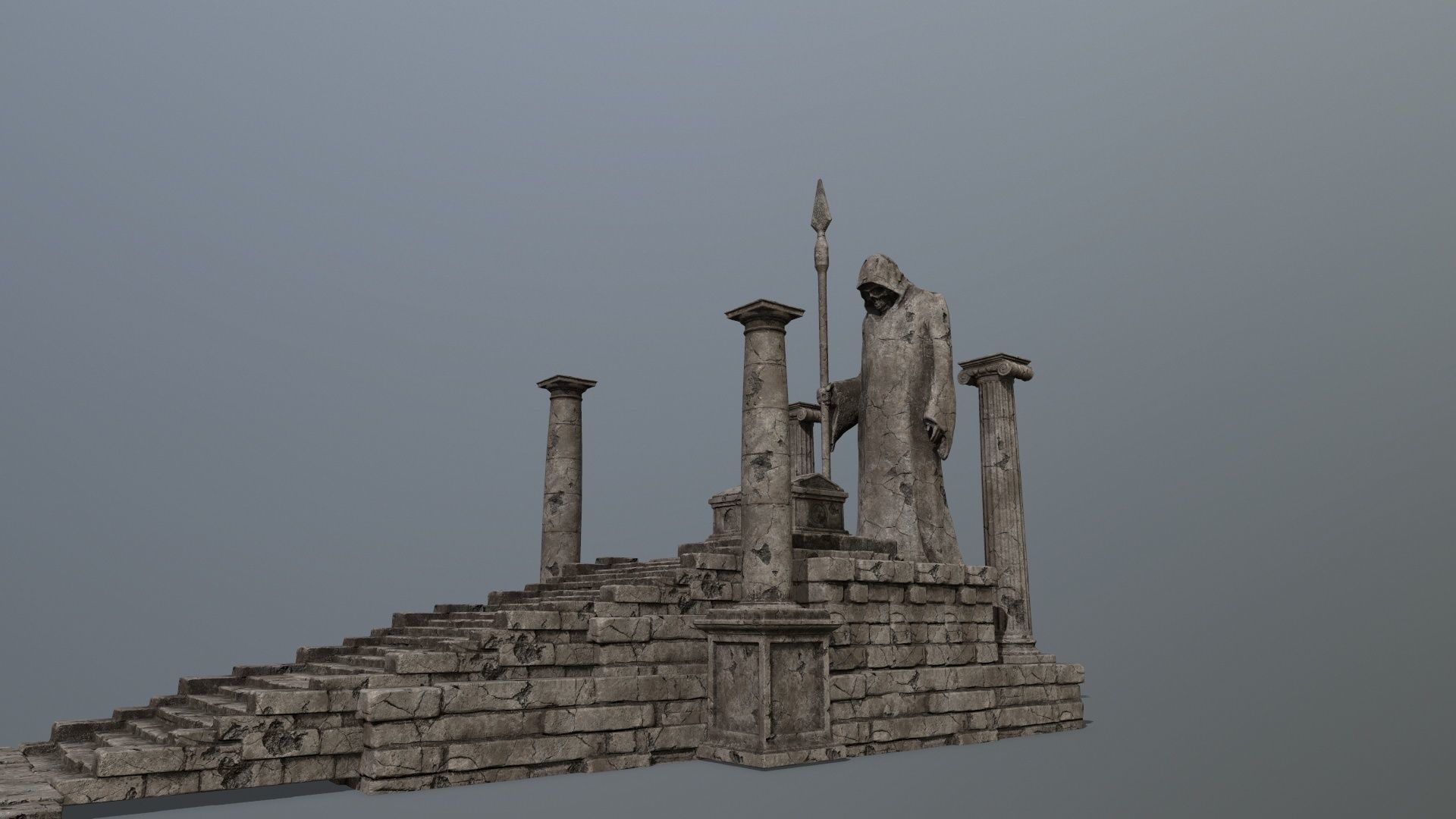 old ruin set 1 Low-poly 3D model_9