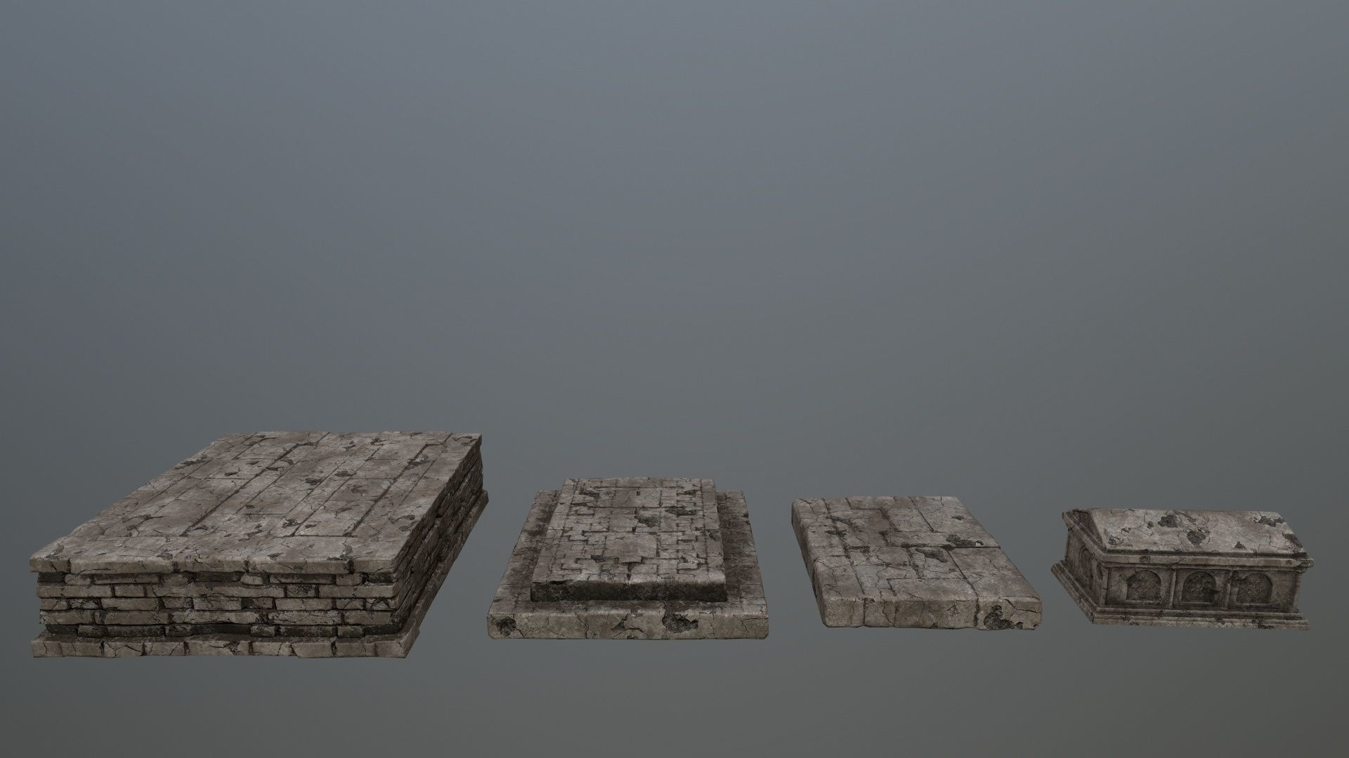old ruin set 1 Low-poly 3D model_6