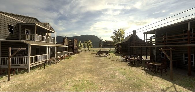 Western Buildings Collection 3D Model Pack 5