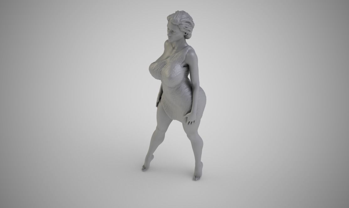 Woman in the Wild 3D print model_3