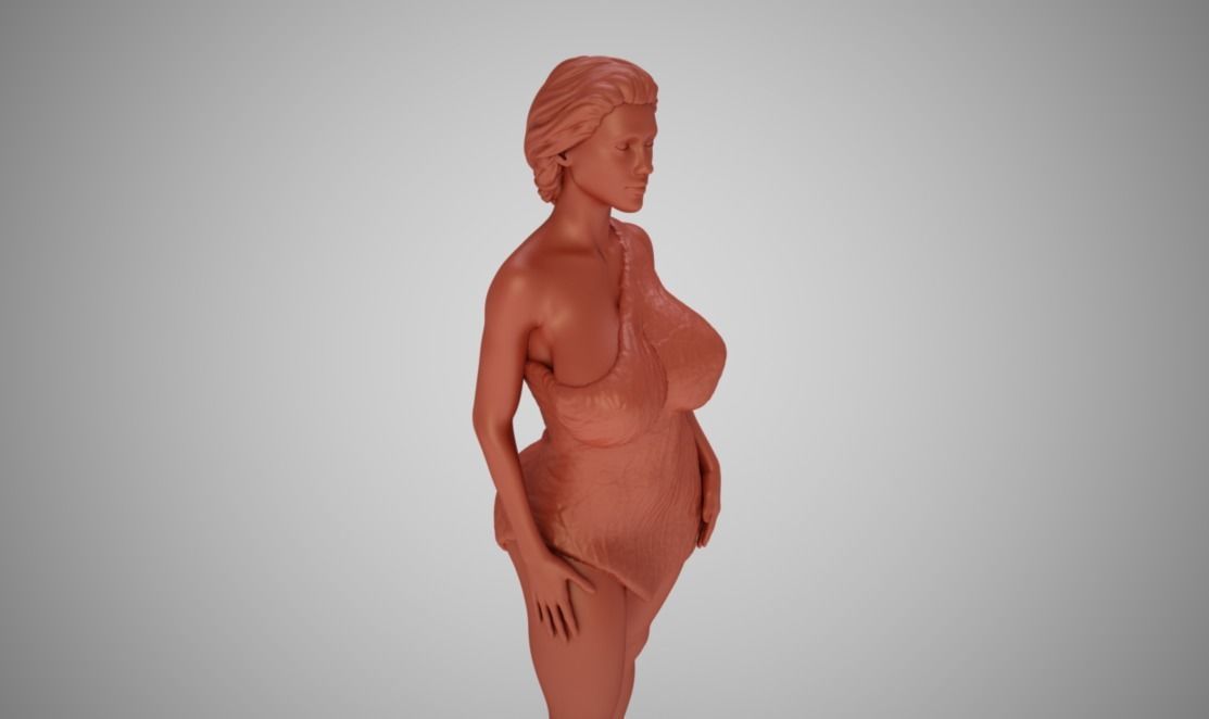 Woman in the Wild 3D print model_6