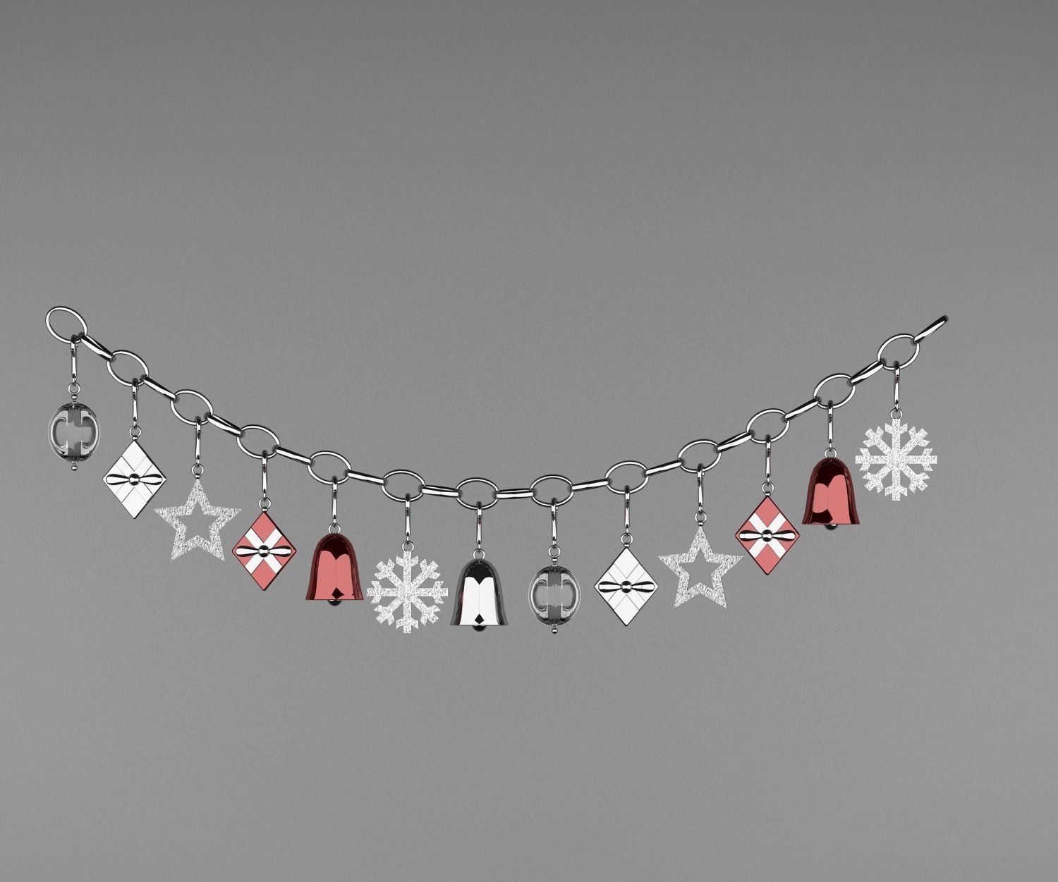 christmas wreath christma ball 3D model 3D model_1