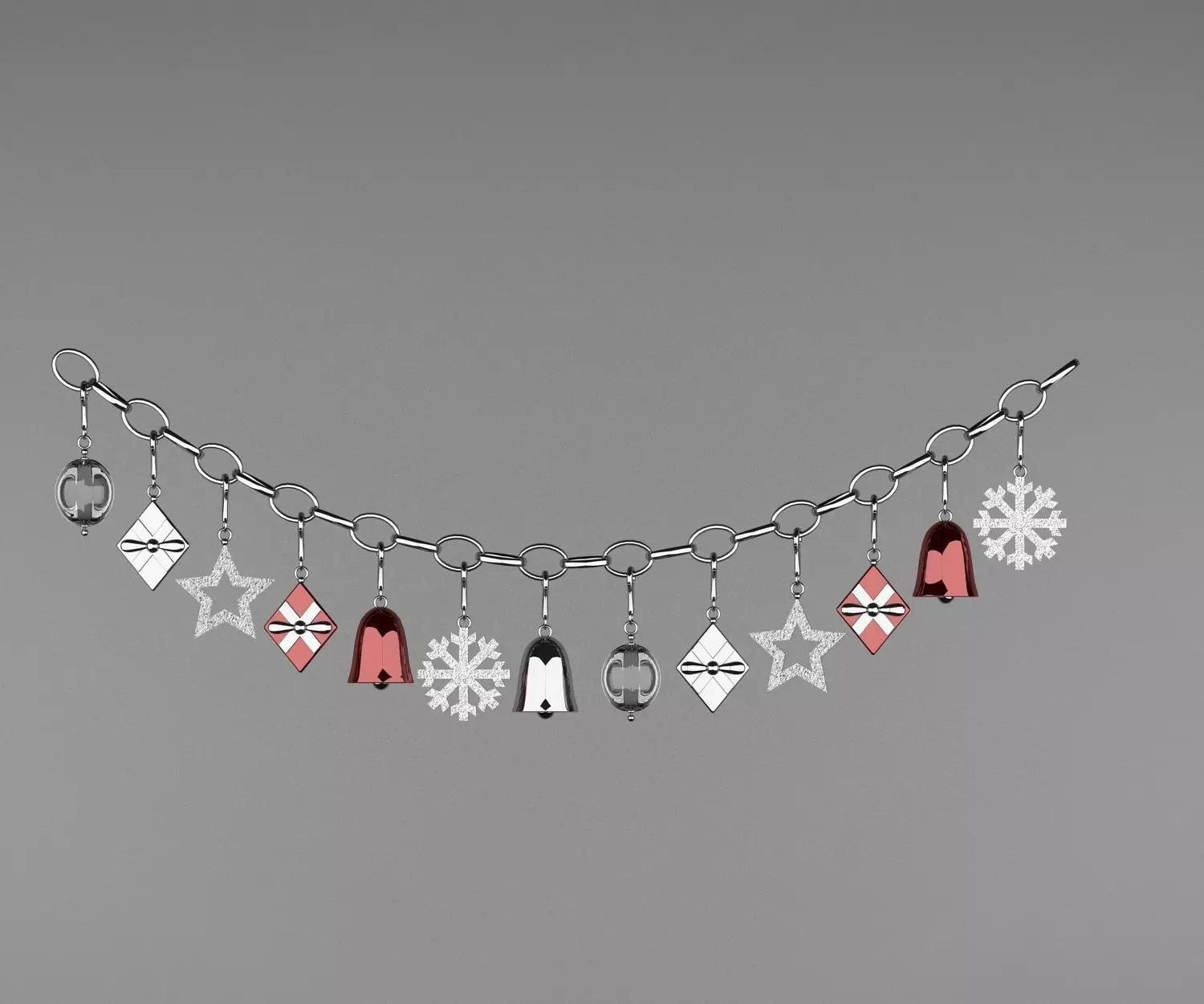 christmas wreath christma ball 3D model 3D model_0