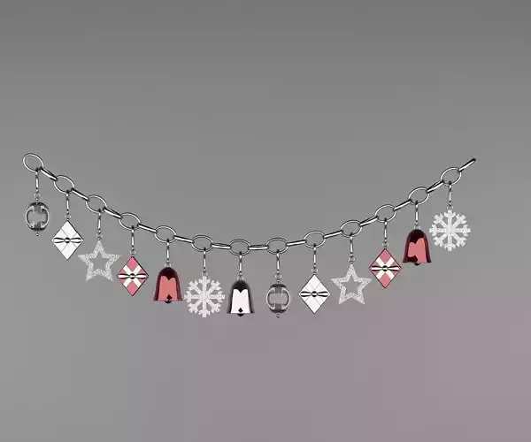 christmas wreath christma ball 3D model