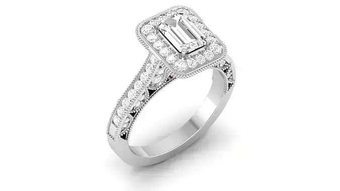 Solitaire ring 3dm stl render detail 3D print model