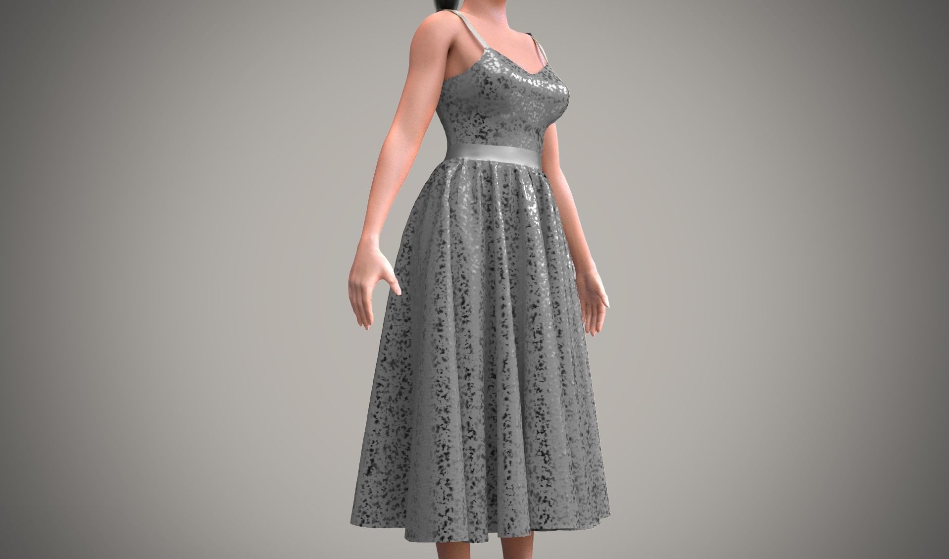 SEQUIN DRESS 3D model_6