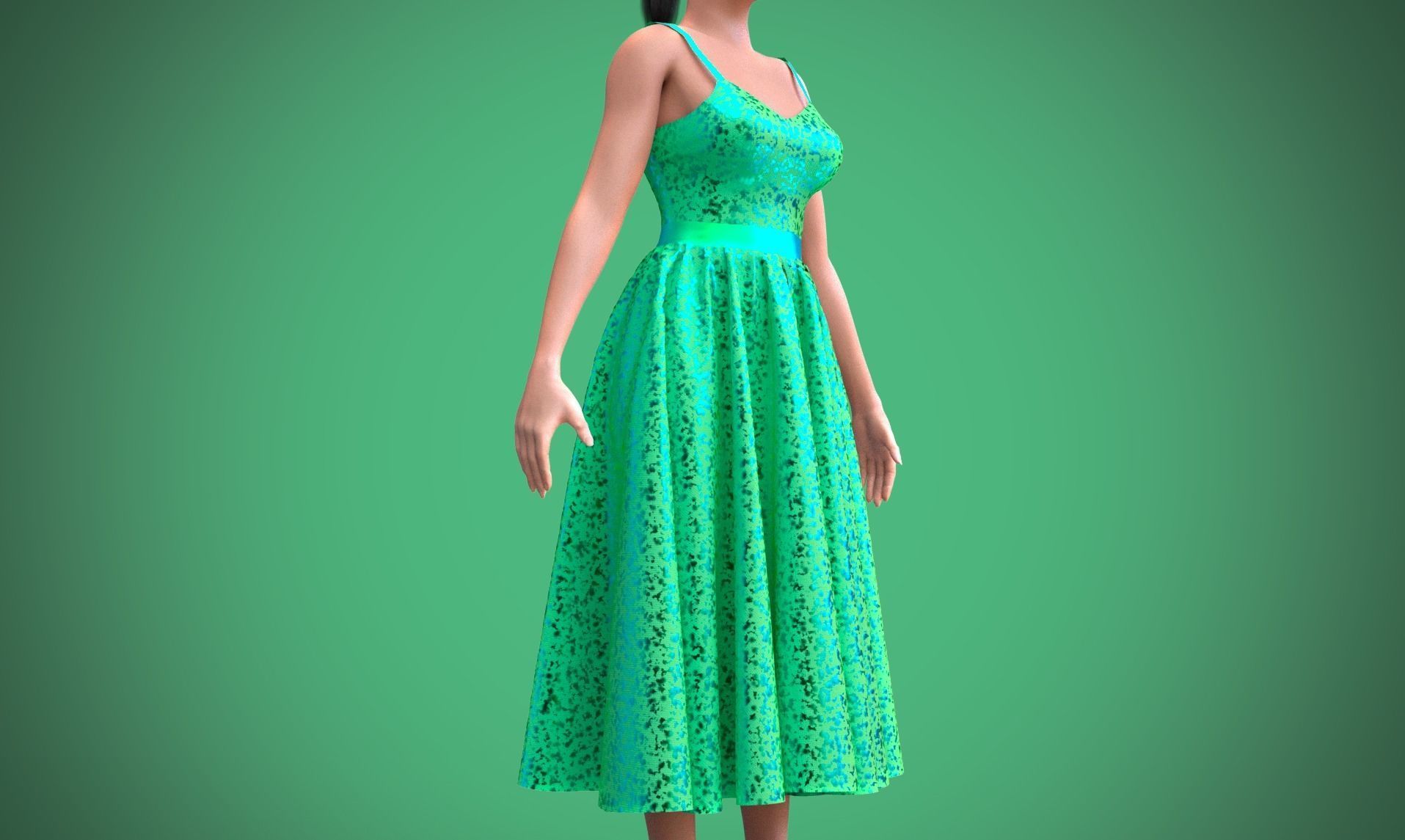 SEQUIN DRESS 3D model_5