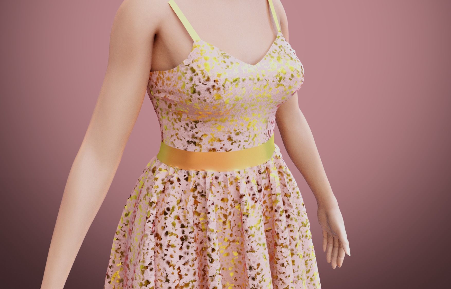 SEQUIN DRESS 3D model_22