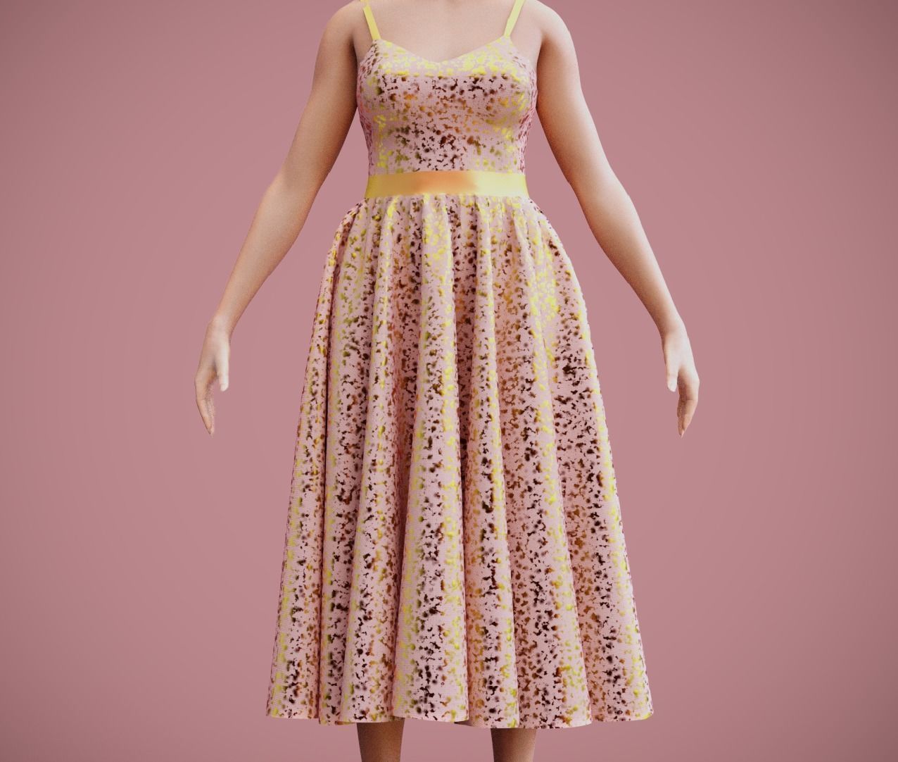 SEQUIN DRESS 3D model_2