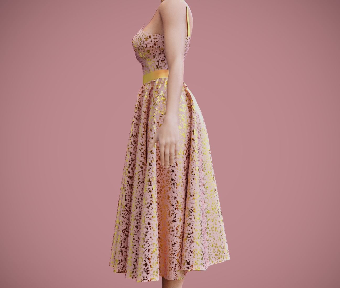 SEQUIN DRESS 3D model_3