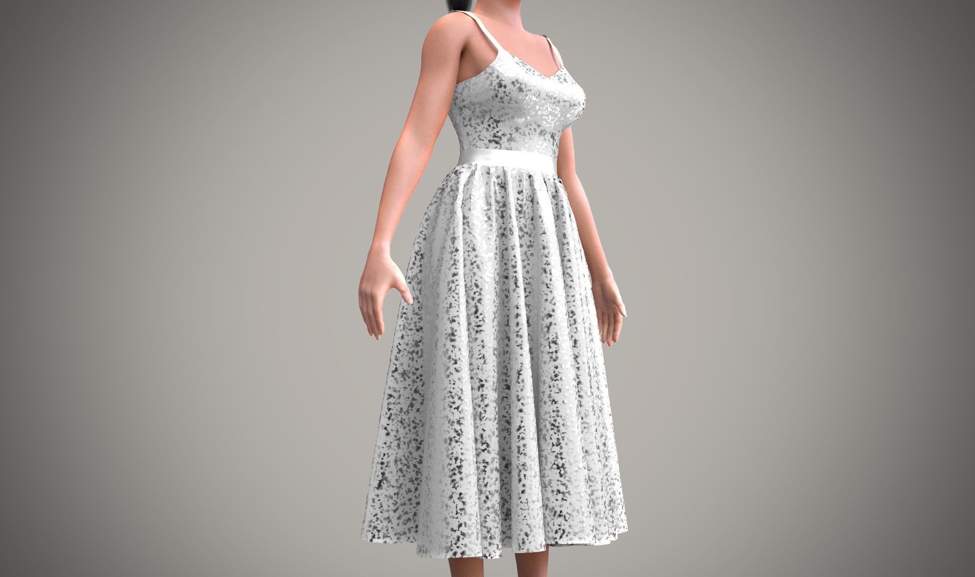 SEQUIN DRESS 3D model_7