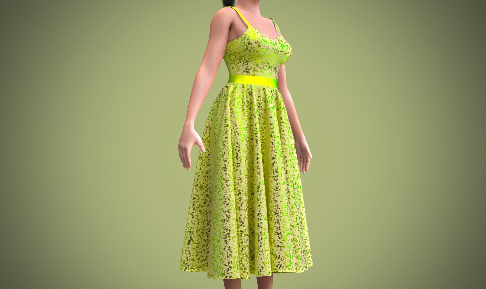 SEQUIN DRESS 3D model_8
