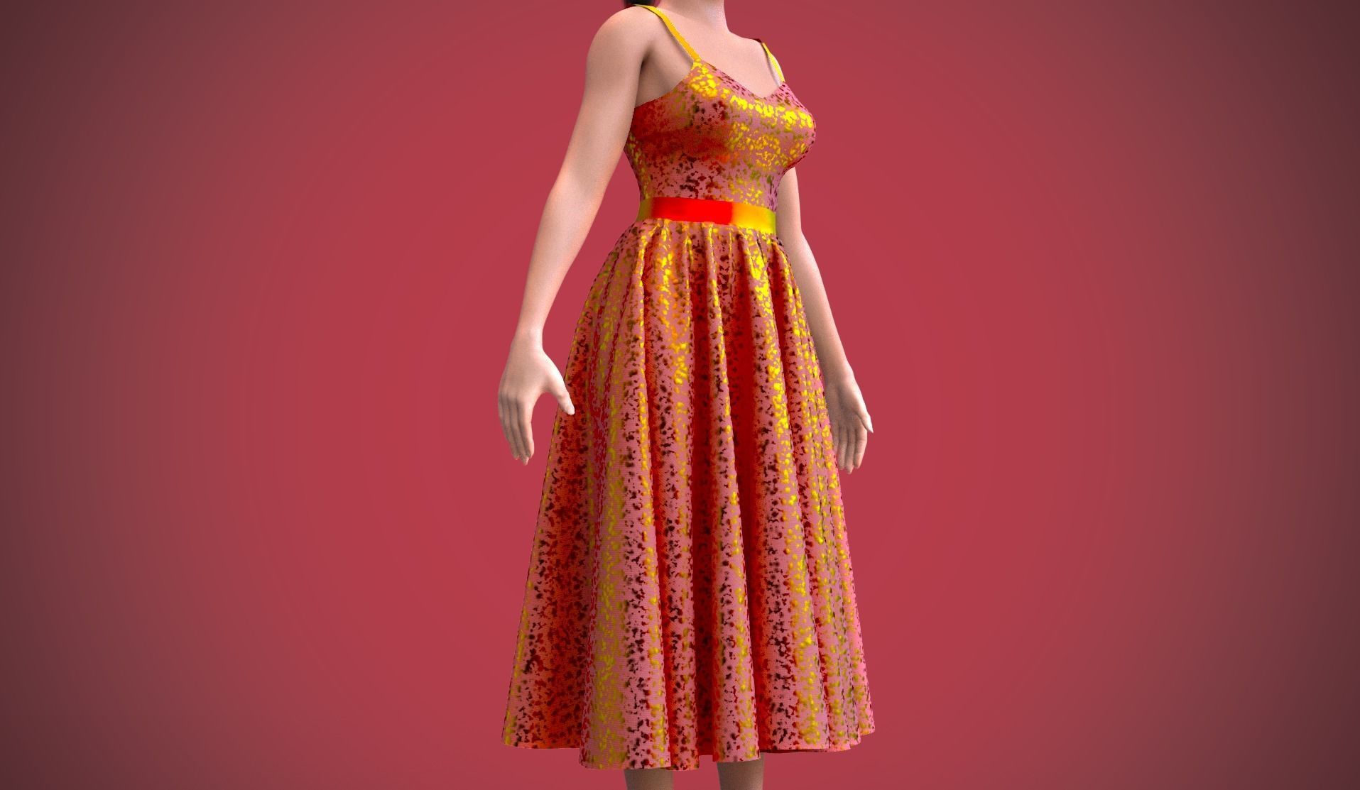 SEQUIN DRESS 3D model_9