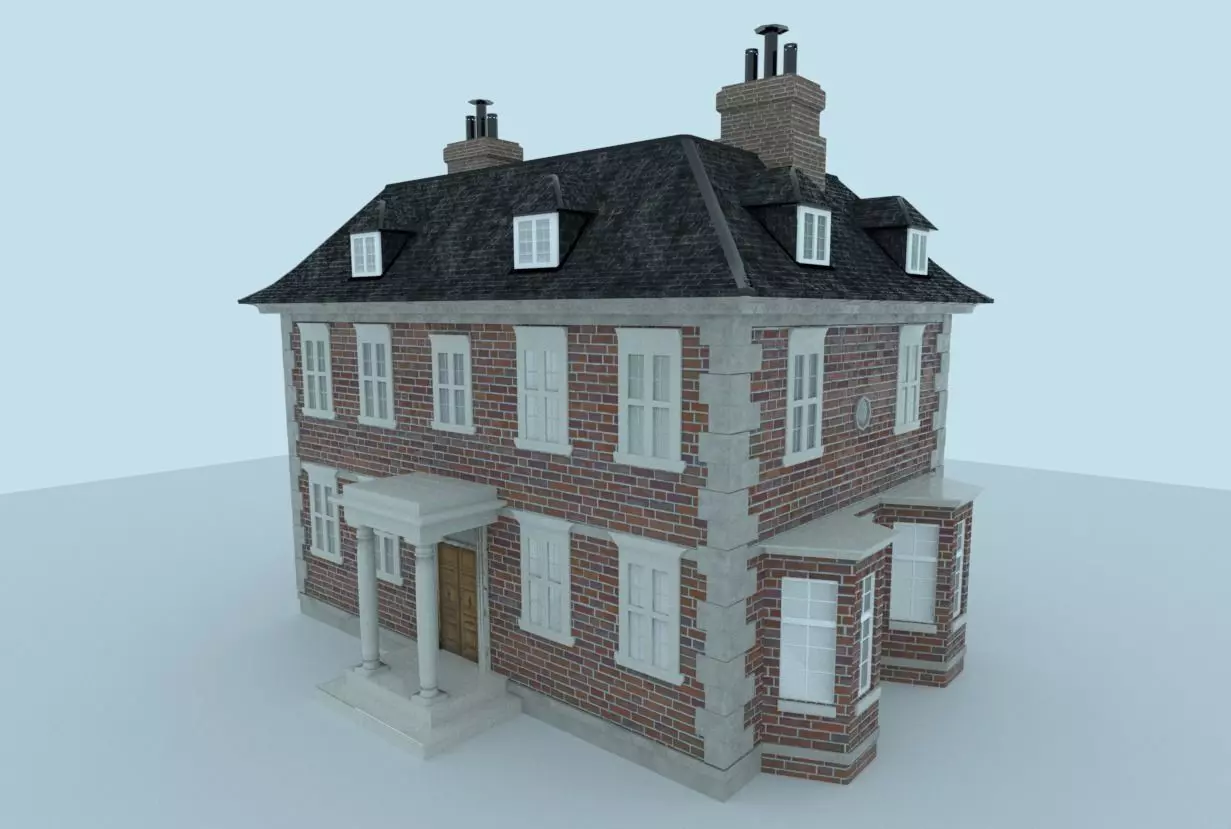 Old British House Free low-poly 3D model