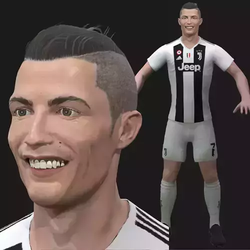 Christiano Ronaldo Model with Blend Shapes Free 3D model