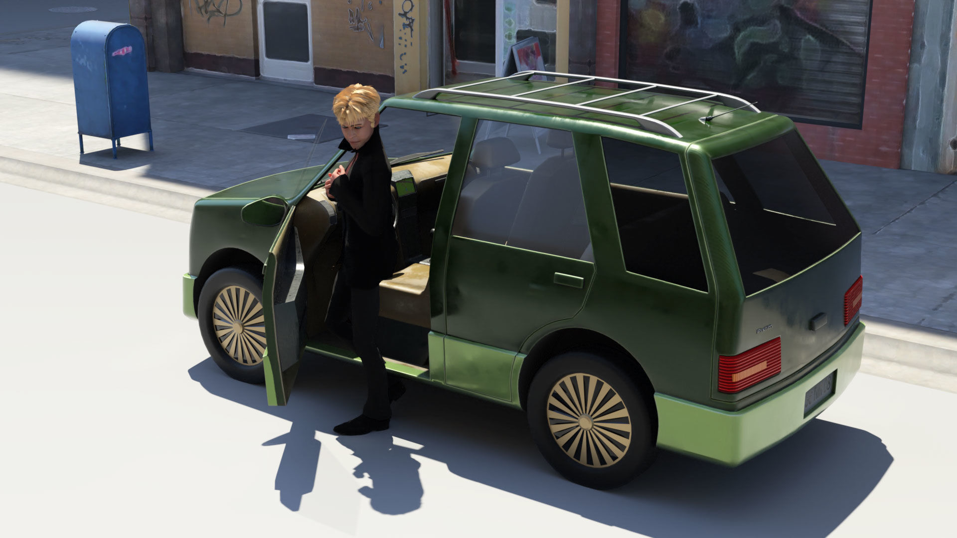 CarToon Basic Car Wagon 3D model_2