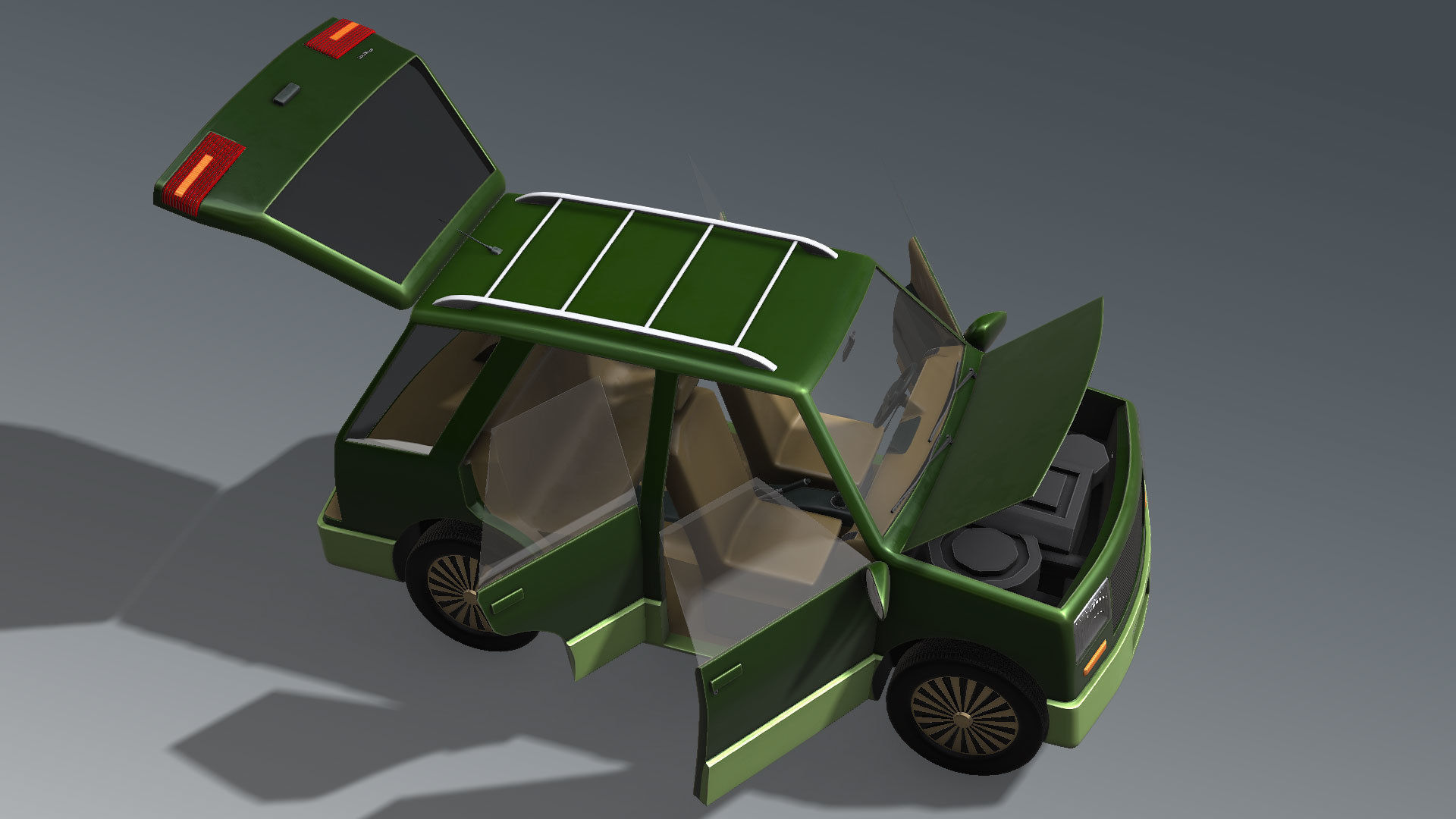 CarToon Basic Car Wagon 3D model_4