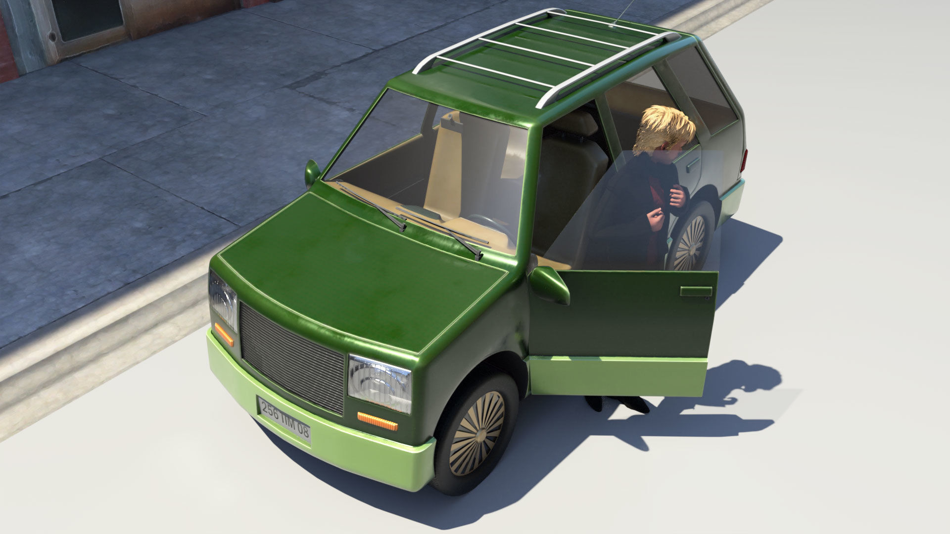 CarToon Basic Car Wagon 3D model_1