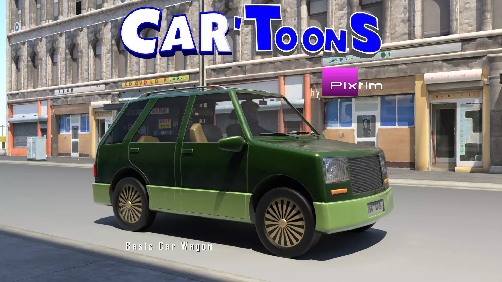 CarToon Basic Car Wagon 3D model_0
