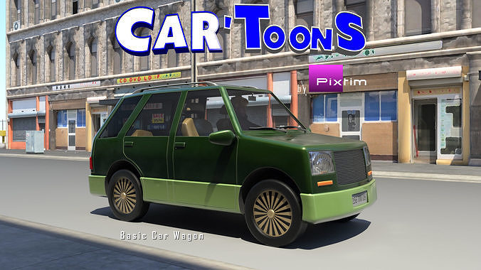 CarToon Basic Car Wagon 3D model
