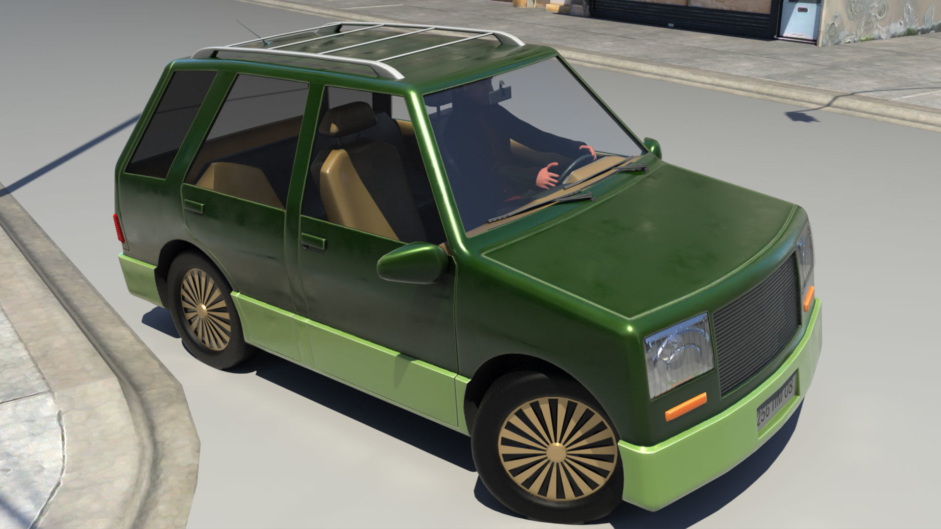 CarToon Basic Car Wagon 3D model_3