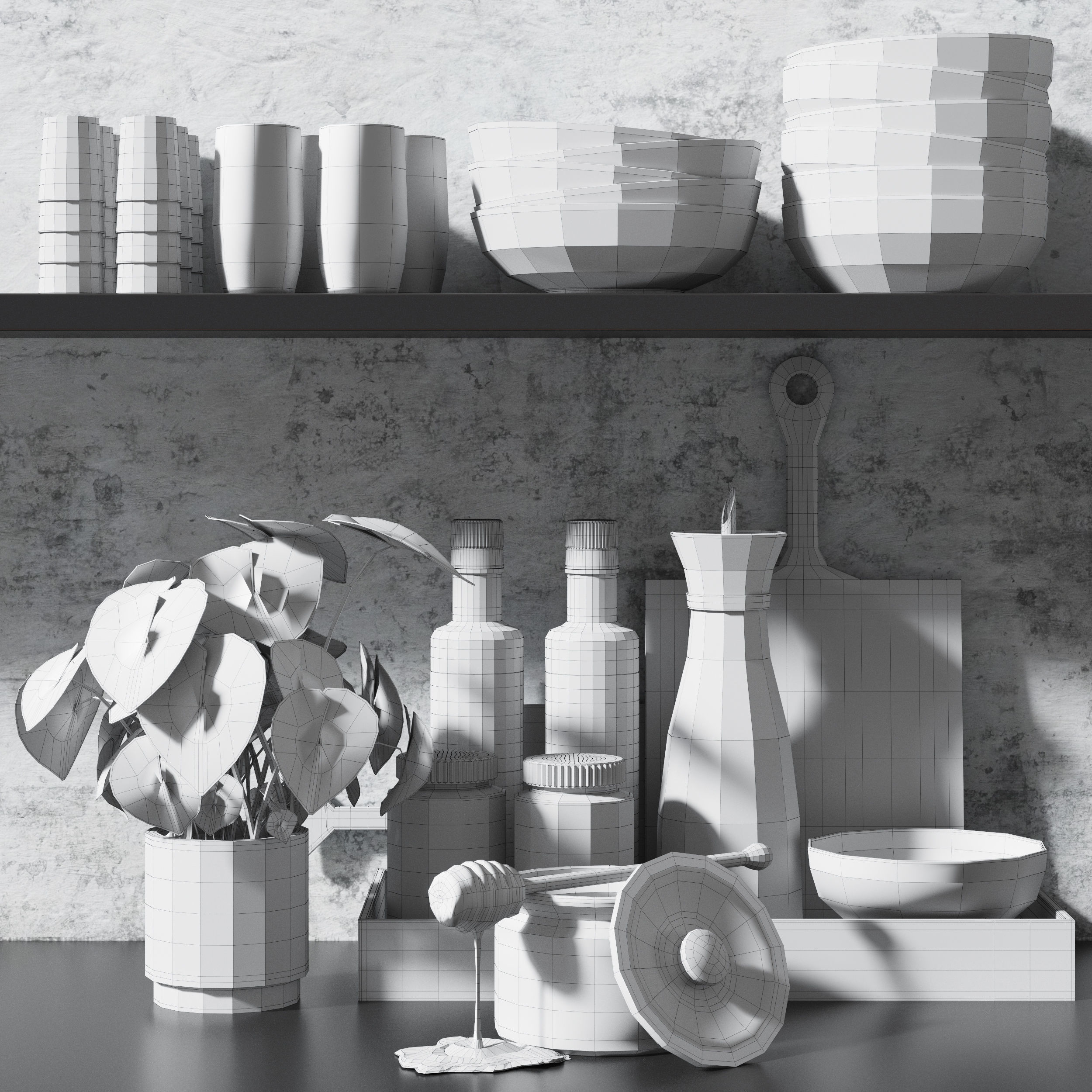 Kitchen set 5  3D model_2