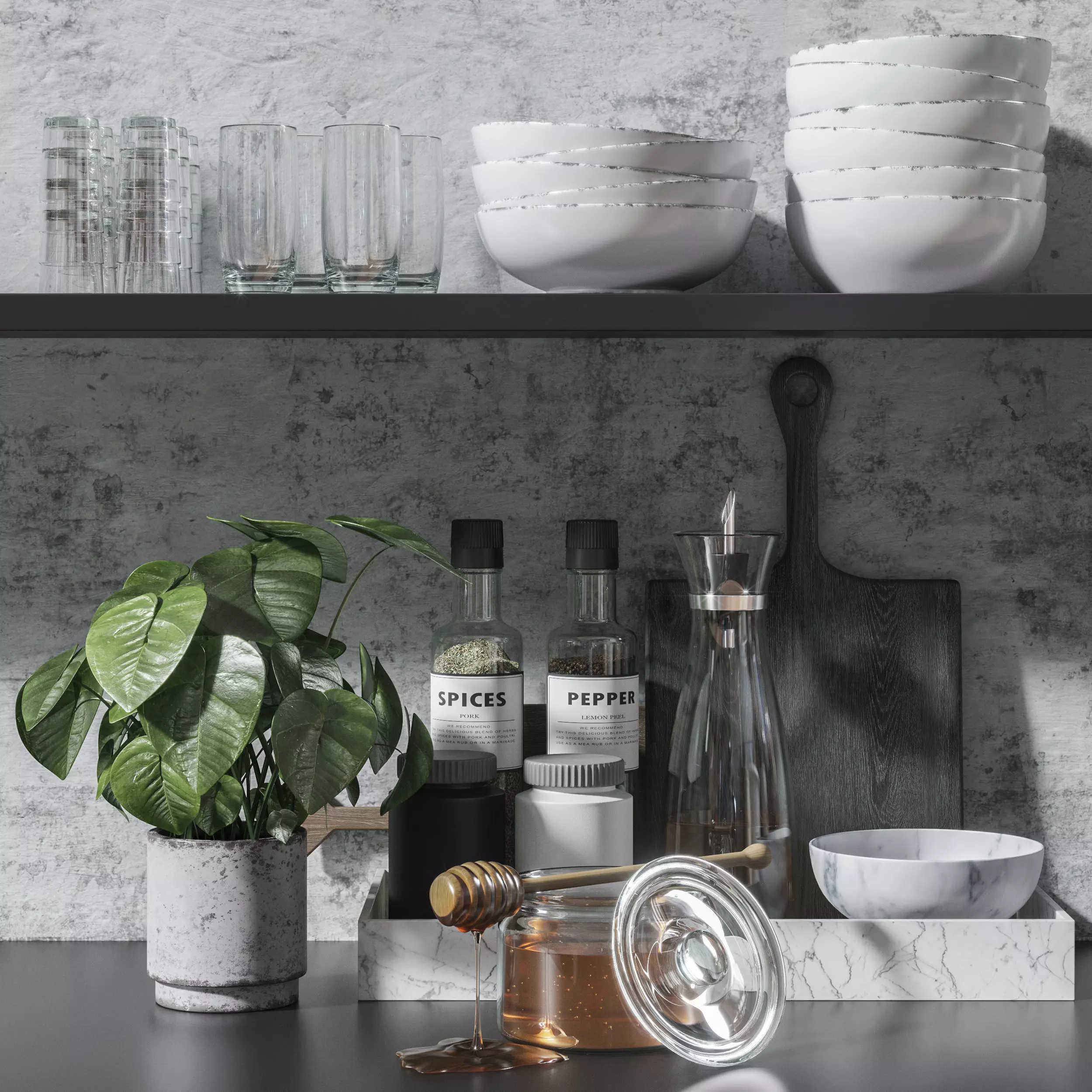 Kitchen set 5  3D model_0