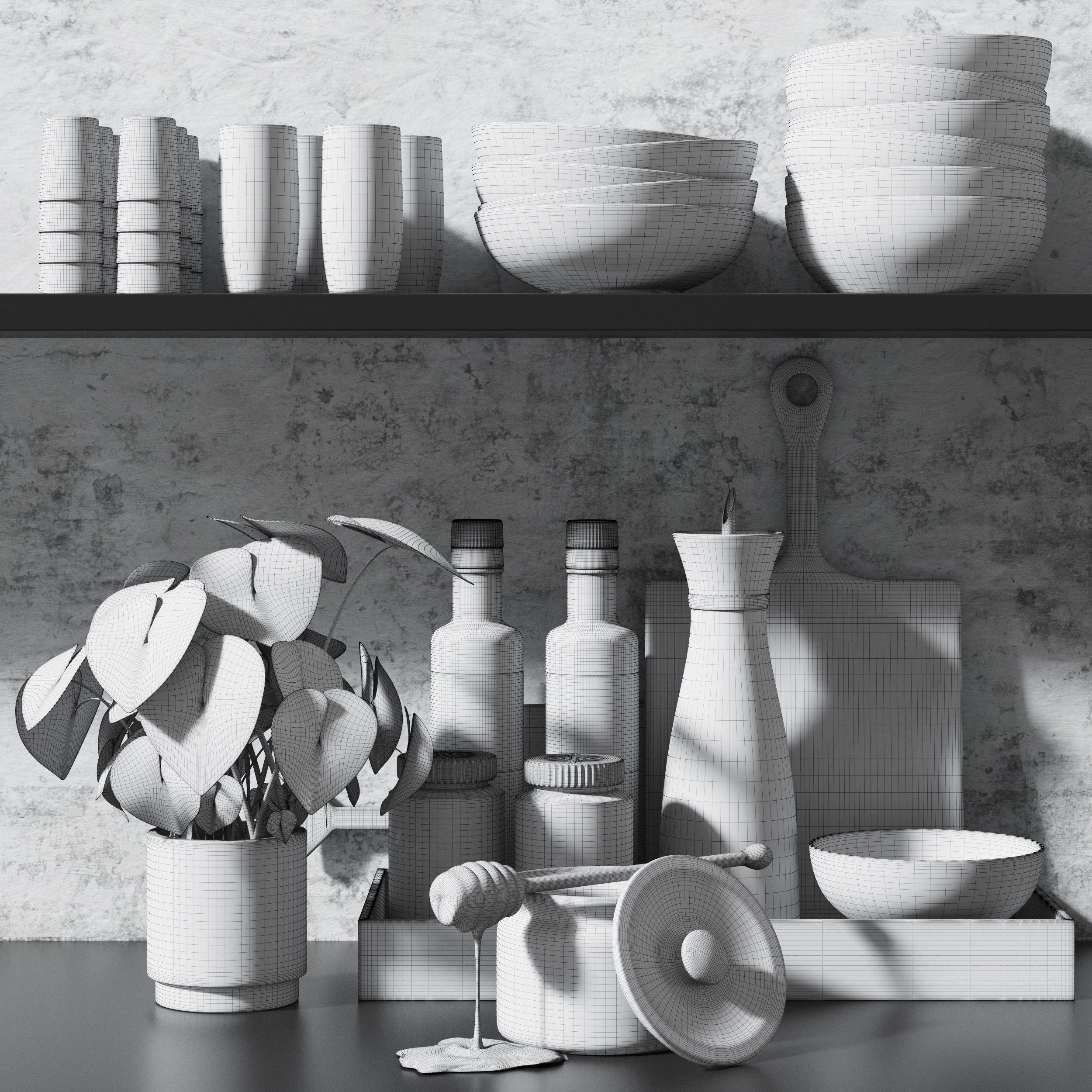 Kitchen set 5  3D model_3