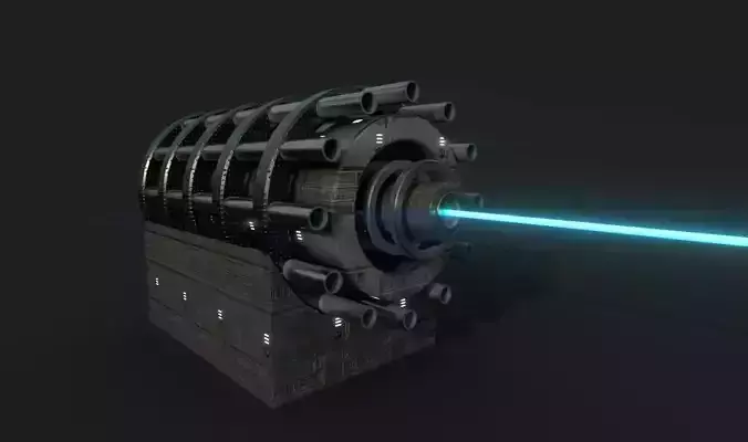 lazer gun Low-poly 3D model