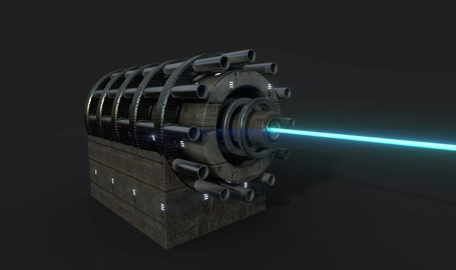 lazer gun Low-poly 3D model_0