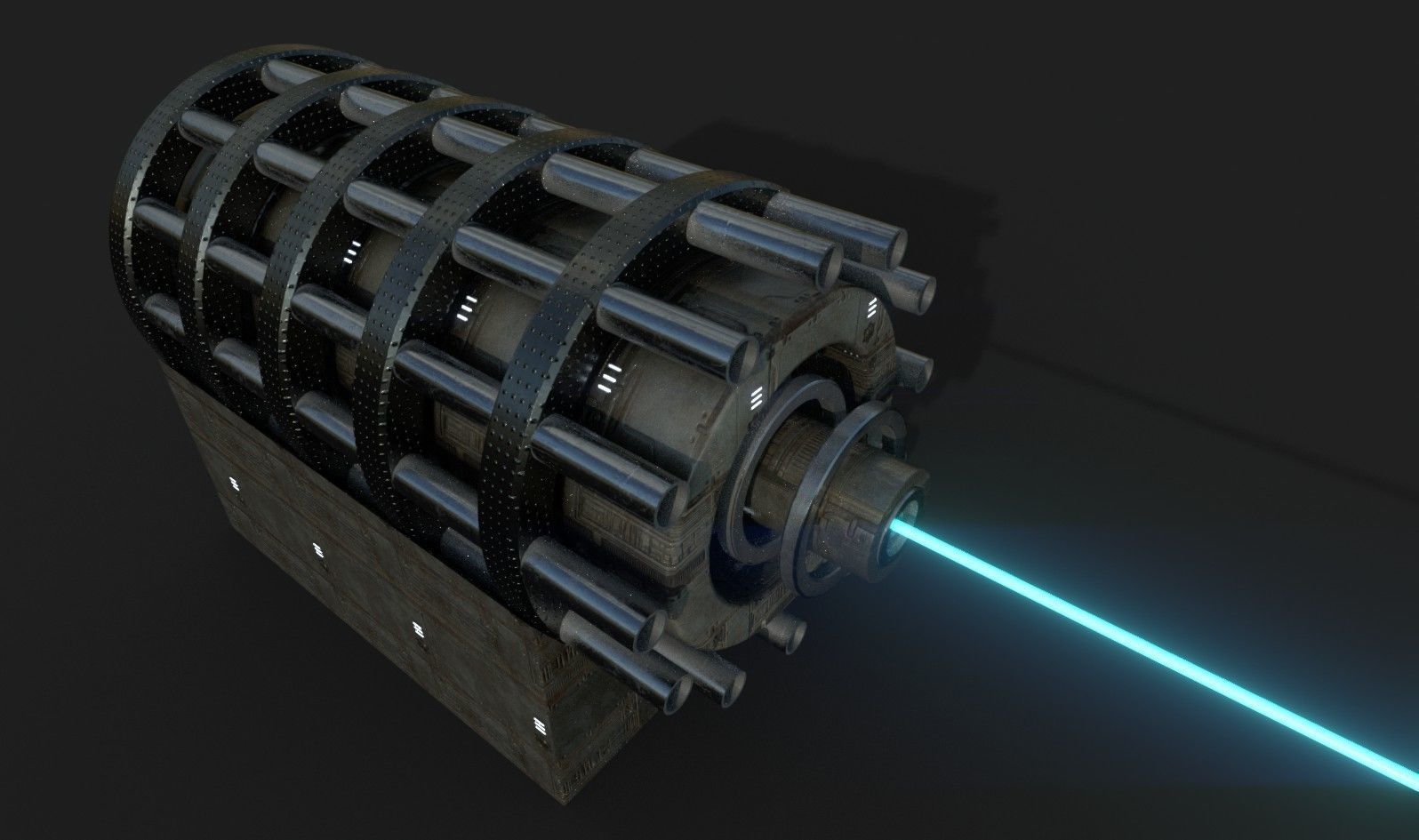 lazer gun Low-poly 3D model_1