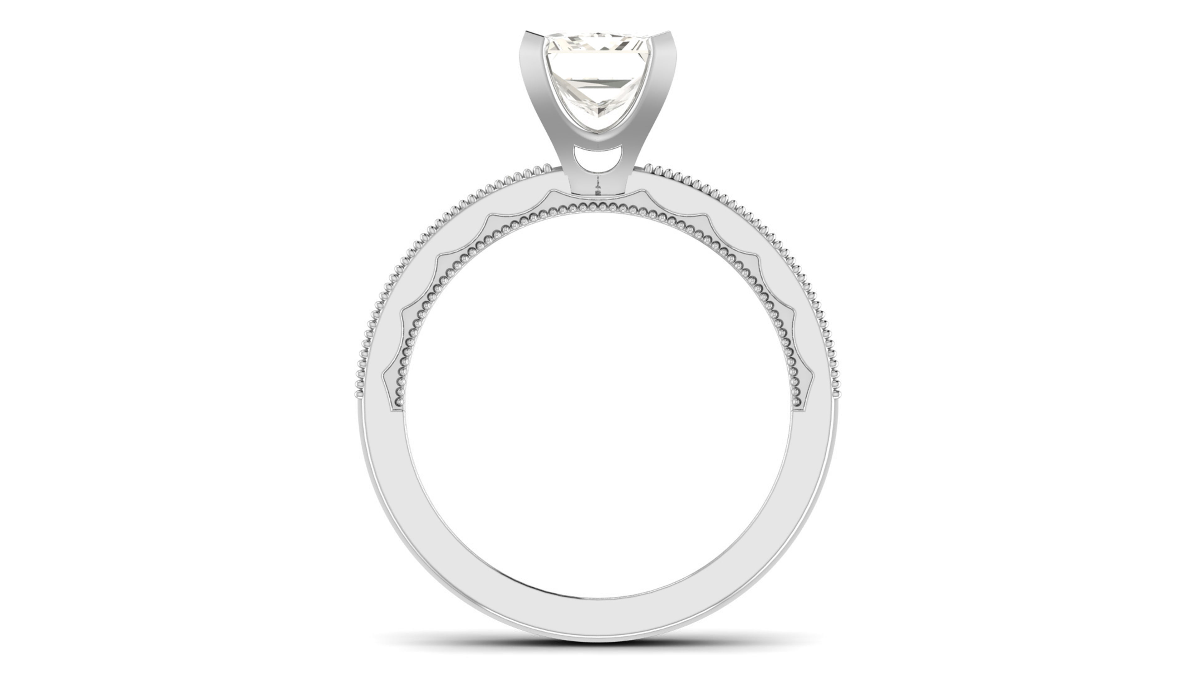 Solitaire ring 3dm stl render detail 3D print model 3D print model_2