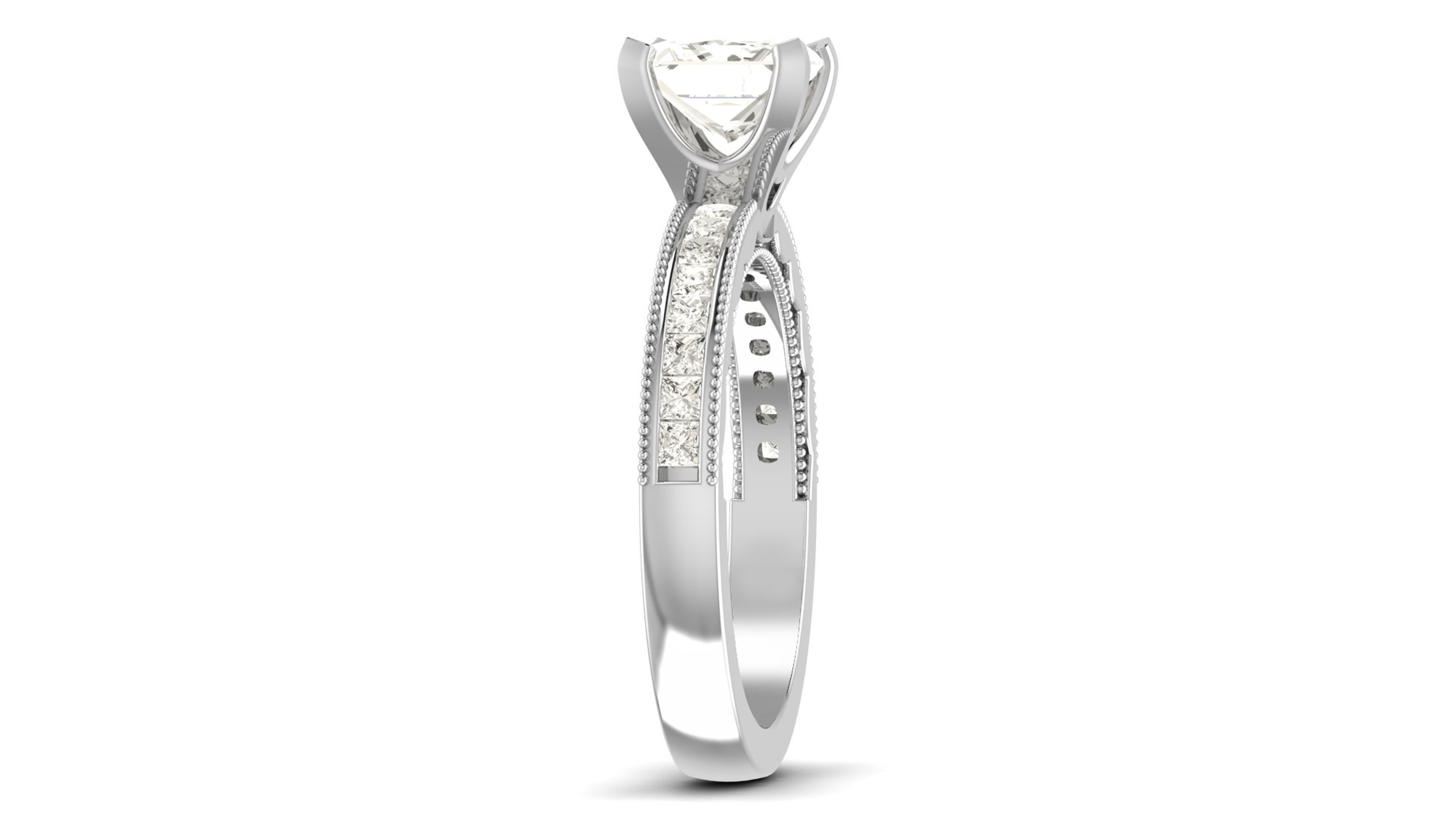 Solitaire ring 3dm stl render detail 3D print model 3D print model_3